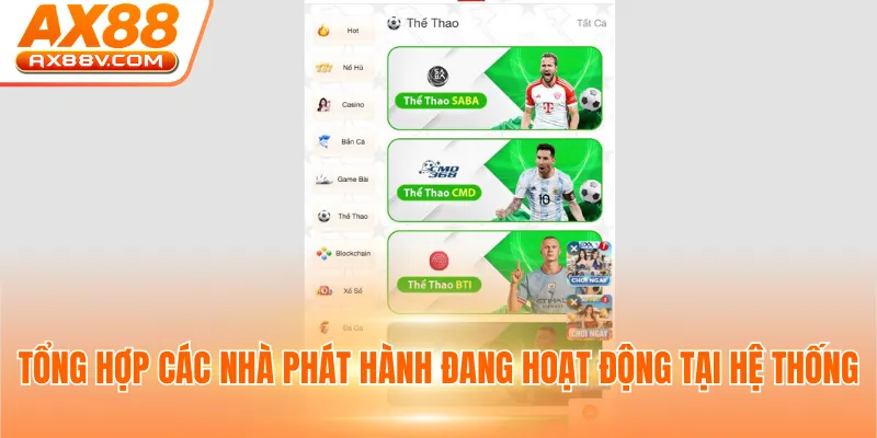 Tổng hợp các nhà phát hành đang hoạt động tại hệ thống