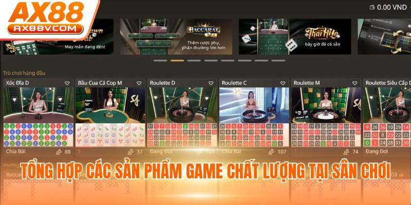Tổng hợp các sản phẩm game chất lượng tại sân chơi